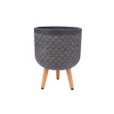 Puķu pods PAO D30xH39.5cm ar koka kājām, tum&scaron;i pelēks 89189