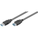 Goobay USB 3.0 SuperSpeed pagarinājuma kabelis 95726, 5 m, 9 pin USB A - sievie&scaron;u, 9 pin USB A - vīrie&scaron;u, Triple shielded