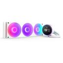 Nzxt CPU Jahuti RL-KR36E-W2, 3 ventilaatorit, 120mm, 75.12cfm, RGB, LCD, 400mm toru, 3.3mmH2O
