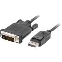 Lanberg Kaabel DisplayPort DVI-D CA-DPDV-10CU-0010-BK, 1m, 1920x1080, must, 1 tk.