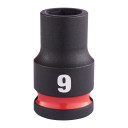 SHOCKWAVE&trade; IMPACT DUTY TRIECIENIZTURĪGAS UZGRIEŽŅU MUCIŅAS, 9 MM 3/8" IMPACT SOCKET STD - 1 PC, 4932480266 MILWAUKEE