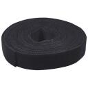 Logilink KAB0050 vadu siksna, Velcro lenta 4000 x 16 mm, melna, 4 m, 1.6 cm, divpusēja lente, spēcīga saķere