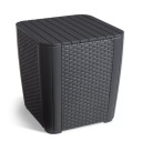 Sodų staliukas/saugojimo dėžė Luzon Flat Wicker pelės spalvos 29202176939 KETER